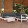 Image de vidaXL Bois de Pin Massif Salon de Jardin 6 pcs avec Coussins Mobilier de Patio Meubles d'Extérieur Mobilier de Jardin 3096678