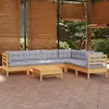 Image de vidaXL Bois de Pin Massif Salon de Jardin 7 pcs avec Coussins Mobilier de Patio Meubles d'Extérieur Mobilier de Jardin 3096688