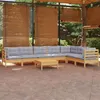 Image de Gris VIDAXL bois massif 8 personnes salon de jardin x 63.5 x 62.5 8 pieces