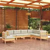 Image de vidaXL Bois de Pin Massif Salon de Jardin 7 pcs avec Coussins Mobilier de Patio Meubles d'Extérieur Mobilier de Jardin 3096719