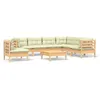 Image de Salon de jardin modulable VIDAXL Bois beige 8 pieces x 63.5 x 62.5 8 personnes