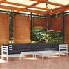 Image de Salon de jardin modulable VIDAXL Bois gris 9 pieces x 63.5 x 62.5 9 personnes