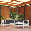 Image de vidaXL Salon de Jardin avec Coussins 12 pcs, Canapés de Terrasse, Ensemble de Meubles de Patio, Mobilier d'Extérieur, Noir 3225831