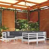 Image de Salon de jardin modulable Vidaxl bois gris 10 pieces 63.5 x 63.5 x 28.5 10 personnes