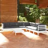 Image de vidaXL Bois de Pin Massif Salon de Jardin 8 pcs avec Coussins Mobilier de Patio Meubles d'Extérieur Mobilier de Jardin 3096798