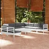Image de vidaXL Bois de Pin Massif Salon de Jardin 10 pcs avec Coussins Mobilier de Patio Meubles d'Extérieur Mobilier de Jardin 3096834