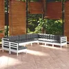 Image de Salon de jardin modulable Vidaxl gris bois 10 pieces 63.5 x 60 x 62.5 cm 10 personnes