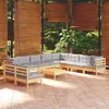 Image de vidaXL Bois de Pin Massif Salon de Jardin 11 pcs avec Coussins Mobilier de Patio Meubles d'Extérieur Mobilier de Jardin 3096844