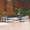 Image de vidaXL Bois de Pin Massif Salon de Jardin 12 pcs avec Coussins Mobilier de Patio Meubles d'Extérieur Mobilier de Jardin 3096870