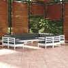 Image de Salon de jardin Vidaxl bois gris 12 pieces 63.5 x 60 x 62.5 12 personnes