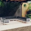 Image de vidaXL Bois de Pin Massif Salon de Jardin 11 pcs avec Coussins Mobilier de Patio Meubles d'Extérieur Mobilier de Jardin 3096924