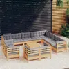 Image de vidaXL Bois de Pin Massif Salon de Jardin 13 pcs avec Coussins Mobilier de Patio Meubles d'Extérieur Mobilier de Jardin 3096952