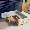 Image de Salon de jardin modulable VIDAXL bois 12 personnes 9 pieces