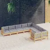 Image de Salon de jardin VIDAXL bois gris 9 pieces x 63.5 x 62.5