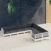 Image de vidaXL Salon de Jardin avec Coussins 10 pcs, Canapés avec Pieds Réglables, Ensemble de Meubles d'Extérieur Patio Terrasse, 3249697