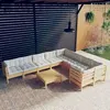 Image de Salon de jardin vidaxl bois 6 personnes 10 pieces