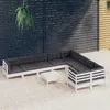 Image de Salon de jardin VIDAXL bois gris 10 pieces x 63.5 x 62.5 6 personnes
