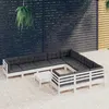 Image de vidaXL Bois de Pin Massif Salon de Jardin 11 pcs avec Coussins Mobilier de Patio Meubles d'Extérieur Mobilier de Jardin 3097002