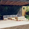 Image de vidaXL Bois de Pin Salon de Jardin 11 pcs avec Coussins Mobilier de Patio Meubles d'Extérieur Mobilier de Jardin Meubles 3097036
