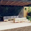 Image de vidaXL Bois de Pin Salon de Jardin 11 pcs avec Coussins Mobilier de Patio Meubles d'Extérieur Mobilier de Jardin 3097042