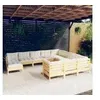 Image de Salon de jardin modulable Vidaxl 11 personnes beige bois 63.5 x 63.5 x 28.5 11 pieces