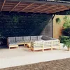 Image de vidaXL Bois de Pin Salon de Jardin 12 pcs avec Coussins Mobilier de Patio Meubles d'Extérieur Mobilier de Jardin Meubles 3097048