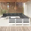 Image de vidaXL Bois de Pin Massif Salon de Jardin 13 pcs avec Coussins Mobilier de Patio Meubles d'Extérieur Mobilier de Jardin 3097074