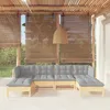 Image de vidaXL Bois de Pin Massif Salon de Jardin 6 pcs avec Coussins Mobilier de Patio Meubles d'Extérieur Mobilier de Jardin 3097078