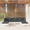 Image de vidaXL Bois de Pin Massif Salon de Jardin 6 pcs avec Coussins Mobilier de Patio Meubles d'Extérieur Mobilier de Jardin 3097080