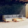 Image de vidaXL Bois de Pin Massif Salon de Jardin 7 pcs avec Coussins Mobilier de Patio Meubles d'Extérieur Mobilier de Jardin 3097084