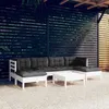 Image de vidaXL Bois de Pin Massif Salon de Jardin 7 pcs avec Coussins Mobilier de Patio Meubles d'Extérieur Mobilier de Jardin 3097086