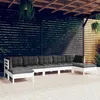 Image de vidaXL Bois de Pin Massif Salon de Jardin 7 pcs avec Coussins Mobilier de Patio Meubles d'Extérieur Mobilier de Jardin 3097092