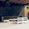Image de vidaXL Bois de Pin Massif Salon de Jardin 10 pcs avec Coussins Mobilier de Patio Meubles d'Extérieur Mobilier de Jardin 3097110