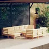 Image de Salon de jardin modulable VIDAXL Bois beige 11 pieces x 63.5 x 62.5 10 personnes