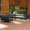 Image de vidaXL Bois de Pin Massif Salon de Jardin 9 pcs avec Coussins Mobilier de Patio Meubles d'Extérieur Mobilier de Jardin 3096831