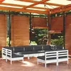 Image de vidaXL Salon de Jardin avec Coussins 7 pcs, Canapés et Repose-pied de Terrasse, Ensemble de Meubles d'Extérieur avec Table 3224244