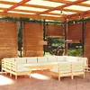 Image de Salon de jardin modulable Vidaxl bois beige 12 personnes 63.5 x 60 x 62.5 cm 12 pieces