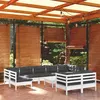 Image de vidaXL Salon de Jardin avec Coussins 13 pcs, Canapés avec Pieds Réglables, Ensemble de Meubles d'Extérieur Patio Terrasse, 3218546
