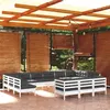 Image de vidaXL Salon de Jardin avec Coussins 11 pcs, Canapés avec Pieds Réglables, Ensemble de Meubles d'Extérieur Patio Terrasse, 3250097