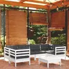 Image de vidaXL Bois de Pin Massif Salon de Jardin 7 pcs avec Coussins Mobilier de Patio Meubles d'Extérieur Mobilier de Jardin 3097302