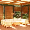 Image de Salon de jardin Vidaxl bois beige 10 pieces x 63.5 x 62.5 10 personnes