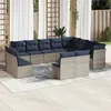 Image de vidaXL Salon de Jardin avec Coussins 12 pcs, Canapés avec Pieds Réglables, Ensemble de Meubles d'Extérieur Patio Terrasse, 3250310