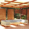 Image de vidaXL Bois de Pin Massif Salon de Jardin 11 pcs avec Coussins Mobilier de Patio Meubles d'Extérieur Mobilier de Jardin 3097336