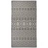 Image de vidaXL Buitenkleed met patroon platgeweven 80x150 cm zwart340848