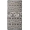 Image de vidaXL Buitenkleed met patroon platgeweven 100x200 cm zwart340850