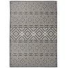Image de vidaXL Buitenkleed met patroon platgeweven 120x170 cm zwart340851