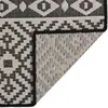 Image de vidaXL Buitenkleed met patroon platgeweven 140x200 cm zwart340852