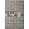 Image de vidaXL Buitenkleed met patroon platgeweven 160x230 cm zwart340853