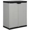 Image de Armoire de rangement de jardin 1 étagère Gris noir 68x40x85 cm