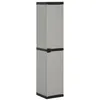 Image de Armoire de rangement de jardin 3 étagères Gris noir 34x40x168cm
